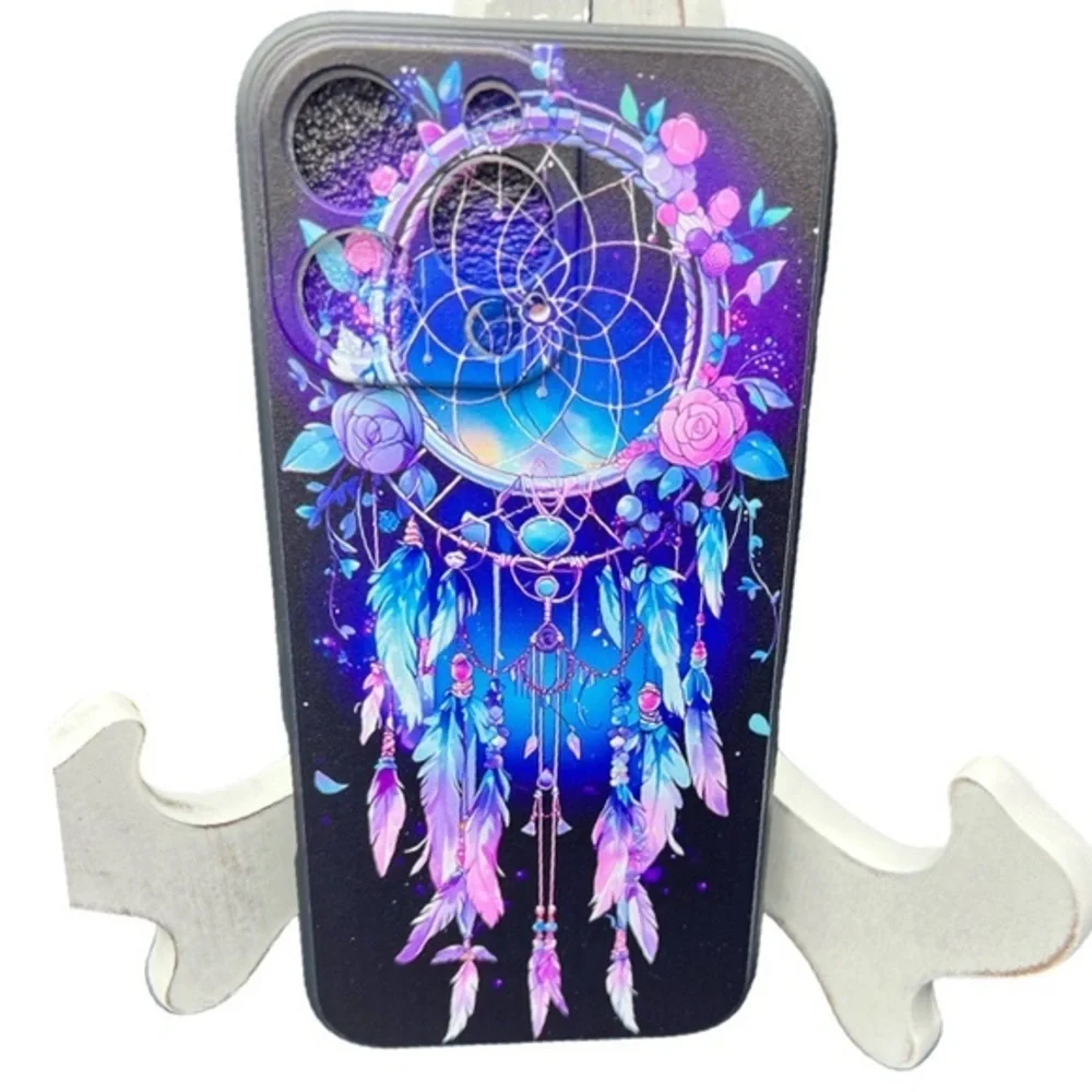 Dreamcatcher Design iPhone 16 pro Phone Case - Black